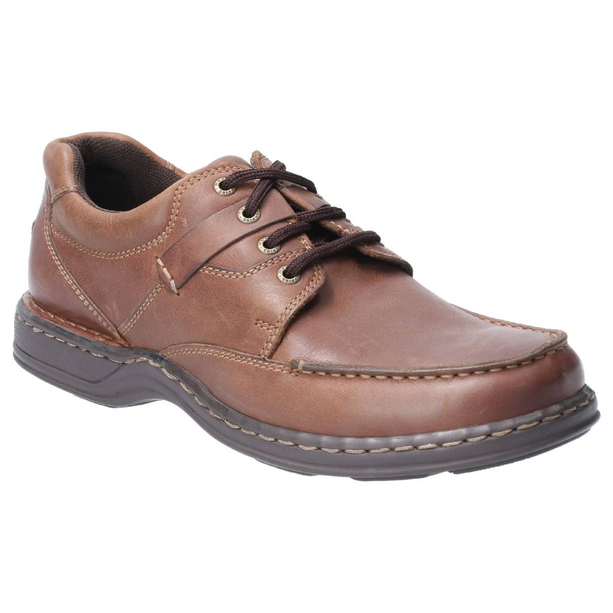 Hush Puppies Randall Ii Brown Mens comfort shoes HPM2000-62-2 in a Plain Leather in Size 13